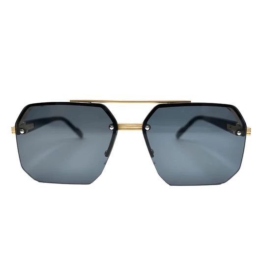 Men Geometric Rimless Sunglasses