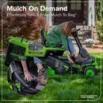 Greenworks 80V 30” Crossovert Riding Lawn Tractor With 6.0 Ah Batteries & 600-Watt Charger - Image 3