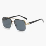 Men Geometric Rimless Sunglasses - Image 2