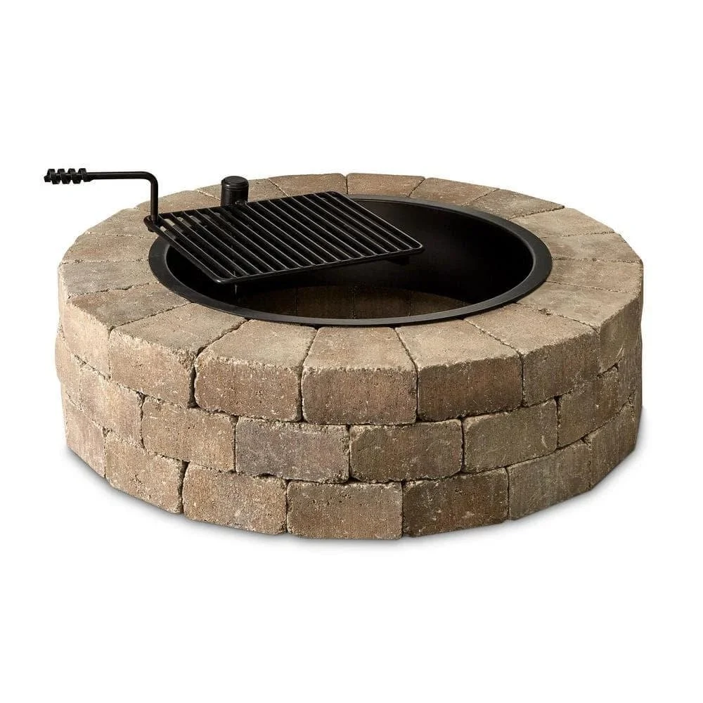 a1-211-1-1-1.webp Necessories Wood Burning Fire Pit Kit 48″ w/ Cooking Grate, Concretes in Santa Fes - Image 1