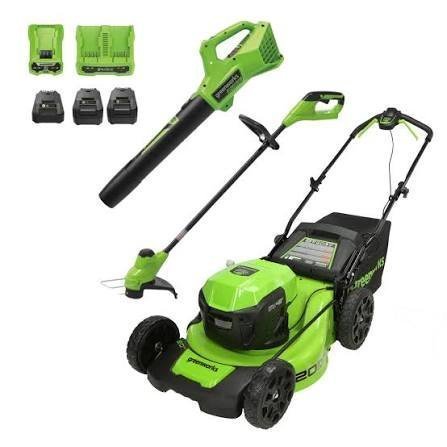 images-2026-06-17T000352.150.jpg Greenworks 48V Cordless Battery Push Mower w/ Two 4.0Ah USB Batteries & Dual Port Rapid Charger - Image 1