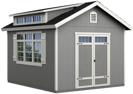 s1-20-2-1.webp Handy Home Products Windemere 10×12 Do-it-Yourself Wooden Storage Shed with Floor, Beiges - Image 1